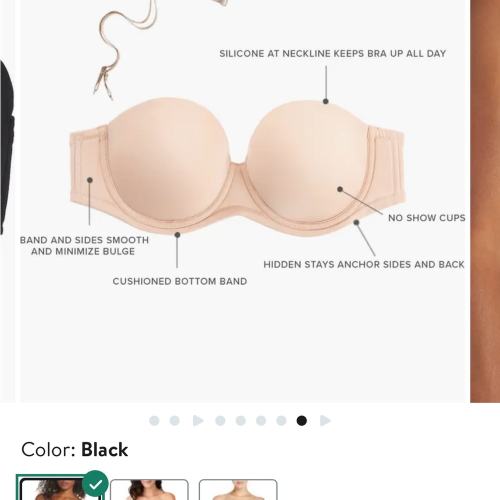 Wacoal Convertible Strapless Bra 32DD - Picture 3 of 8